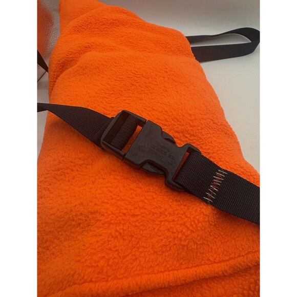 Cabela’s Blaze Orange Fleece Hand Muff Hunting Warmer Pouch Zip Pocket - Picture 4 of 8